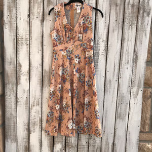 . Alfreda Vintage 1970's floral Long dress mod '